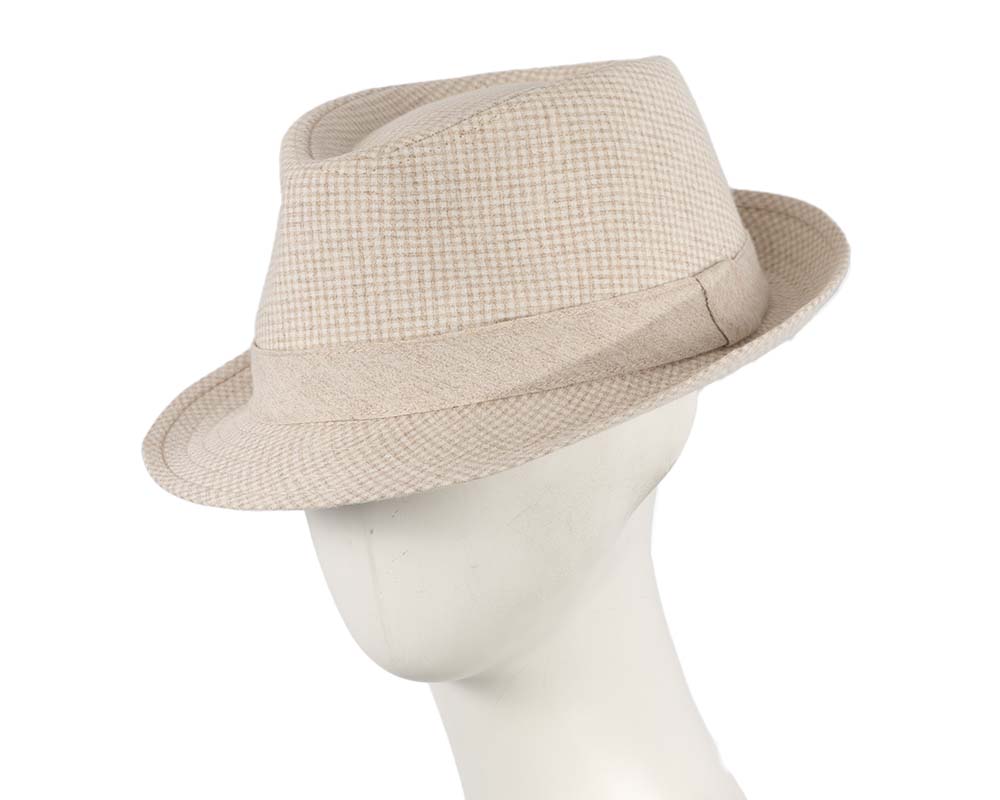 Beige Short Brim Fedora Hat - Hats From OZ