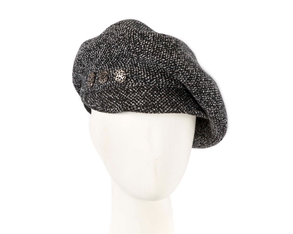Warm charcoal wool winter fashion beret by Max Alexander JR011 - Hats From OZ