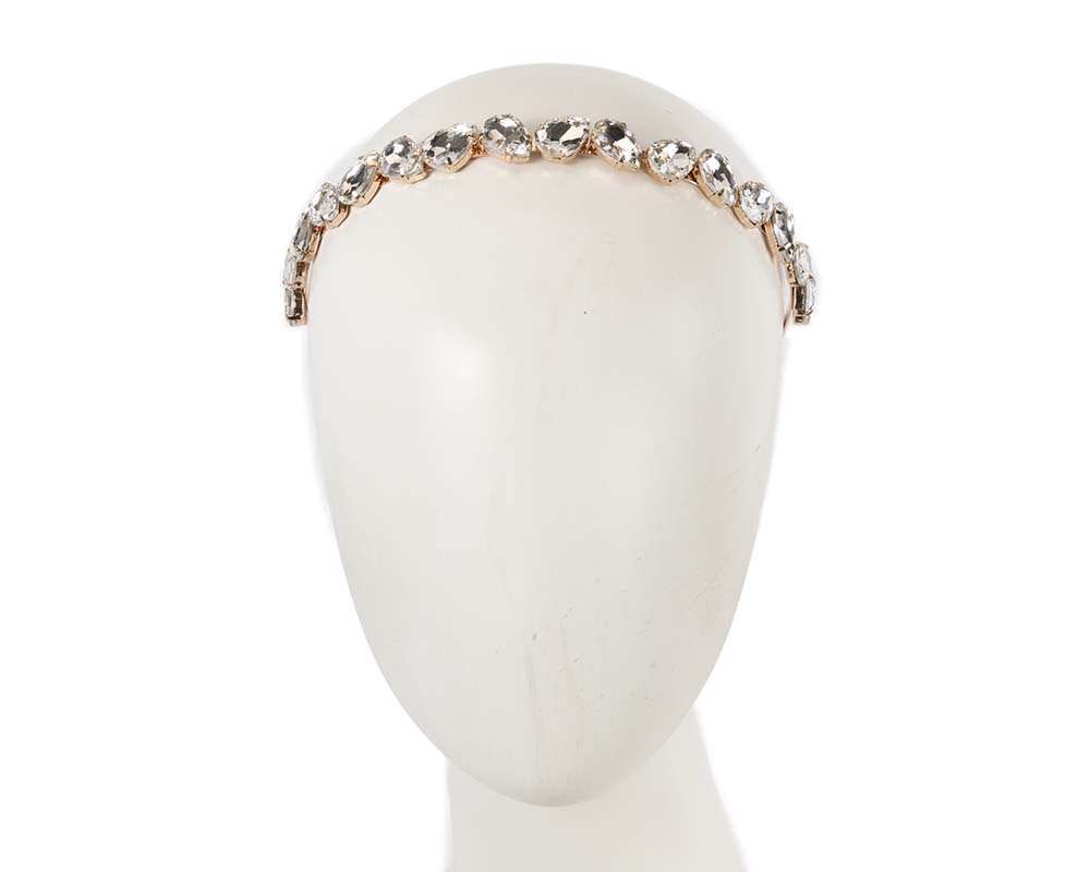 Petite silver crystal headband fascinator CU576 - Hats From OZ