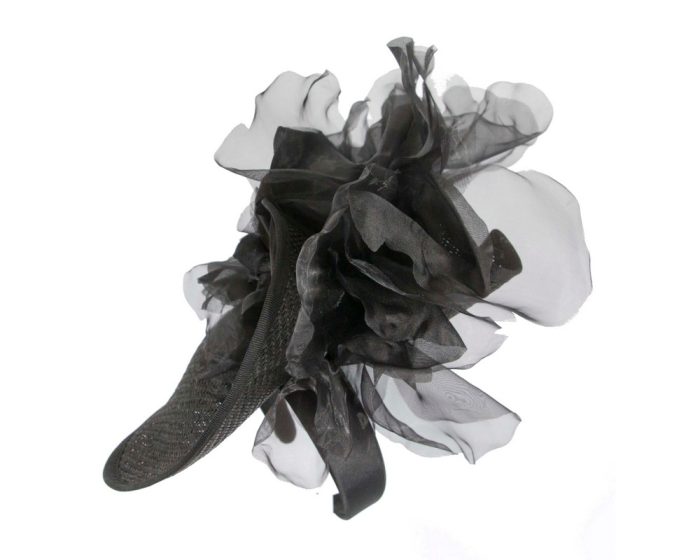 Exclusive black fascinator with flower by Fillies Collection - Hats From OZ