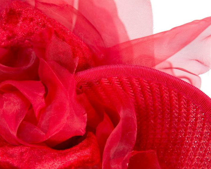 Exclusive red fascinator with flower by Fillies Collection - Hats From OZ