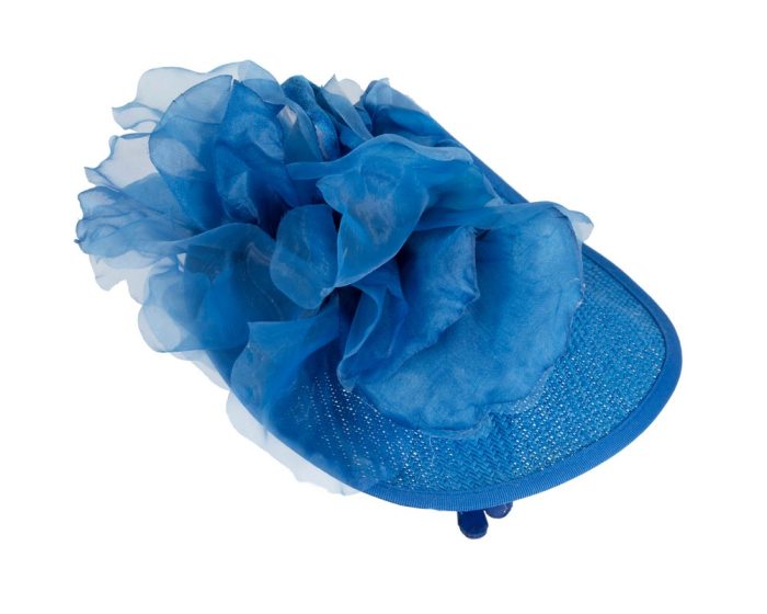 Exclusive blue fascinator with flower by Fillies Collection - Hats From OZ