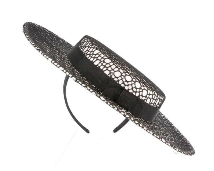 White & black Max Alexander Boater Hat - Hats From OZ